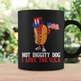 Funny Hot Diggity Dog I Love Usa American Flag 4Th Of July Coffee Mug Gifts ideas
