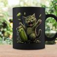 Funny Kittens Vs Gherkin Pickle Cat Mom Lady Coffee Mug Gifts ideas