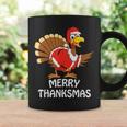 Merry Thanksmas Happy Thanksgiving Merry Christmas Coffee Mug Gifts ideas