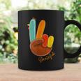 Peace Sign Turkey Hand Cool Thanksgiving Hippie Men Coffee Mug Gifts ideas