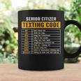 Funny Senior Citizens Texting Code Fathers Day For Grandpa Coffee Mug Gifts ideas