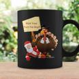 Thanksgiving Wait Your Turn Fat Boy Santa Turkey Coffee Mug Gifts ideas