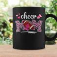 Game Day Football Cheer Mom Pink Leopard Breast Cancer Coffee Mug Gifts ideas