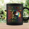 Gay Christmas Rainbow Unicorn Don We Now Our Gay Apparel Coffee Mug Gifts ideas