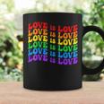 Gay Pride March Rainbow Lgbt Equality Groovy Love Is Love Coffee Mug Gifts ideas