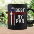 Golf Best Godfather By Par Grandpa Golfer Flag American Coffee Mug Gifts ideas