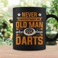 Grandpa Never Underestimate An Old Man Who Plays Darts Coffee Mug Gifts ideas