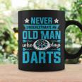 Grandparents Never Underestimate An Old Man Who Plays Darts Coffee Mug Gifts ideas