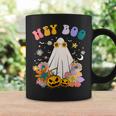 Groovy Hey Boo Cute Ghost Pumpkin Halloween Girls Coffee Mug Gifts ideas