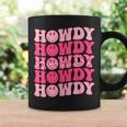 Groovy Howdy Western Girl Country Rodeo Pink Cowgirl Retro Coffee Mug Gifts ideas