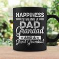 Happiness Is Being A Dad Granddad And A Great Grandad Funny Gifts For Dad Coffee Mug Gifts ideas
