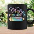 Hello Kindergarten Tie Dye Pencil First Day Of School Coffee Mug Gifts ideas