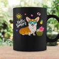 Hello Summer Corgi Dog Lover Tropical Beach Summer Vacation Coffee Mug Gifts ideas