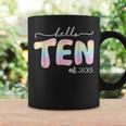 Hello Ten Est 2013 Boys Girls Tie Dye 10Th Birthday Coffee Mug Gifts ideas