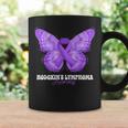 Hodgkin's Lymphoma Awareness Month Purple Ribbon Butterfly Coffee Mug Gifts ideas