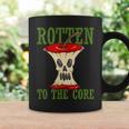 Horror Rotten To The Core Scary Skeleton Face Apple Core Scary Coffee Mug Gifts ideas