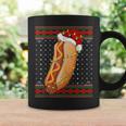Hot Dog Christmas Lights Ugly Sweater Santa Hot Dog Xmas Coffee Mug Gifts ideas