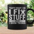I Fix Stuff Funny Mechanic Engineer Handyman Fathers Day Coffee Mug Gifts ideas