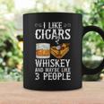 I Like Cigars Whiskey And Maybe 3 People Cigar Lounge Whiskey Funny Gifts Coffee Mug Gifts ideas