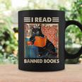 I Read Banned Books Funny Black Cat Reader Bookworm Women Coffee Mug Gifts ideas