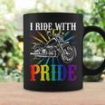 I Ride With Pride Gay Biker Rainbow Motorcycle Lover Queer Coffee Mug Gifts ideas