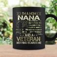 I'm A Mom Nana And A Veteran Nothing Scares Me Mother Day Coffee Mug Gifts ideas
