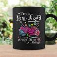 I'm A Yarn Wizard I Turn Strings Knitting Coffee Mug Gifts ideas