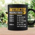 Instructor Hourly Rate Teacher Educator Tutor Coffee Mug Gifts ideas