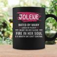 Jolene Name Gift Jolene Hated By Many Loved By Plenty Heart On Her Sleeve Coffee Mug Gifts ideas