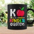 K Is Kindergarten Apple Back To School 2023 Teacher Coffee Mug Gifts ideas