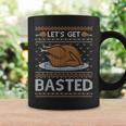 Let's Get Basted Turkey Fall Vibes Ugly Thanksgiving Sweater Coffee Mug Gifts ideas