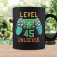Level 45 Unlocked 45Th Birthday Gamer Gifts 45 Year Old Male Coffee Mug Gifts ideas