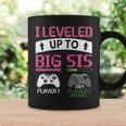 Leveled Up To Big Sister 2024 Cute I'm Going To Be A Big Sis Coffee Mug Gifts ideas
