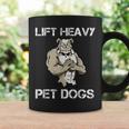 Lift Heavy Pet Dogs Motivational Dog Pun Workout Bulldog Coffee Mug Gifts ideas