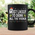 Most Likely To Drink All The Vodka Ugly Xmas Sweater Coffee Mug Gifts ideas
