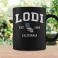 Lodi California Ca Vintage American Flag Sports Coffee Mug Gifts ideas