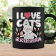 I Love Cats & Ice Cream Cute Kitty Feline Dessert Lover Coffee Mug Gifts ideas