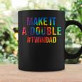 Make It A Double Twin Dad Expecting Twins Baby Announcement Coffee Mug Gifts ideas