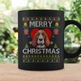 Merry Christmas Basset Hound Dog Ugly Sweater Coffee Mug Gifts ideas