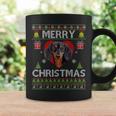 Merry Christmas Dachshund Dog Ugly Sweater Coffee Mug Gifts ideas