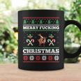 Merry Fucking Christmas Adult Humor Offensive Ugly Sweater Coffee Mug Gifts ideas