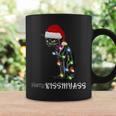 Merry Kissmyass Cat Christmas Lights Coffee Mug Gifts ideas