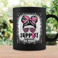 Messy Bun Glasses Pink Support Squad Breast Cancer Awareness Coffee Mug Gifts ideas