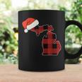 Michigan Plaid Christmas Santa Hat Holiday Matching Coffee Mug Gifts ideas