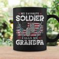 My Favorite Soldier Calls Me Grandpa Usa Flag Father Gift Gift For Mens Coffee Mug Gifts ideas