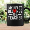 My Heart Teacher Husband Of A Teacher Teachers Husband Gift For Mens Gift For Women Coffee Mug Gifts ideas