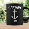 Nautical Captain Tim Personalized Boat Anchor Coffee Mug Gifts ideas