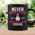 Never Underestimate A Girl Who Loves Coding Software Coffee Mug Gifts ideas
