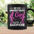 Never Underestimate A Girl With A Saxophone Saxaphone Player Coffee Mug Gifts ideas