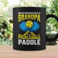 Never Underestimate A Pickleball Grandpa Player Vintage Gift For Mens Coffee Mug Gifts ideas